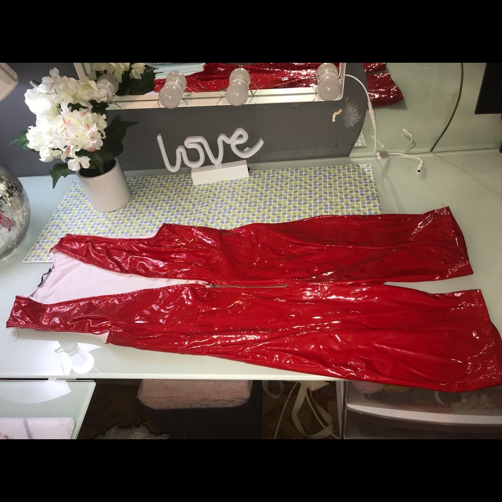 FashionNova vinyl romper